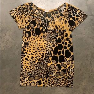 One Clothing Leopard Print Top Drop Waist M